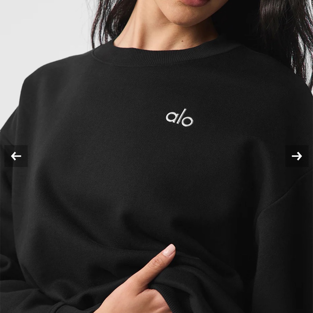 ALO accolade black Crewneck Sweatshirt size S